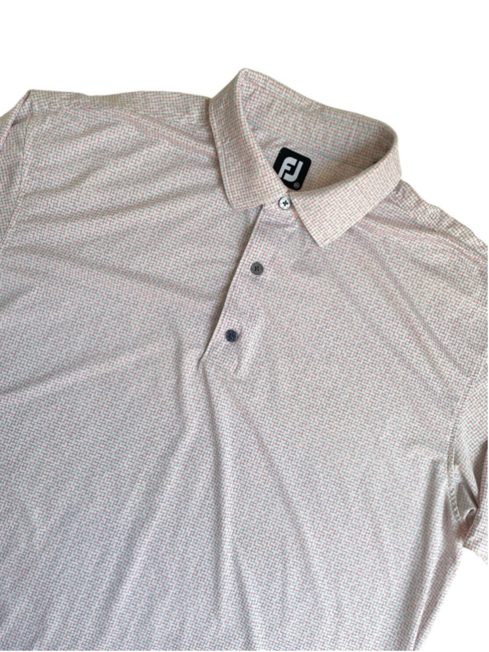 FootJoy Golf Performance Polo Shirt Mens 2XL Blue Pink AOP